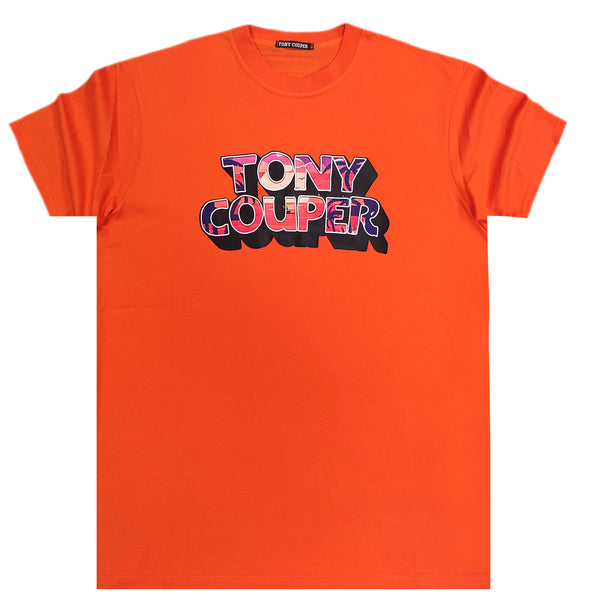 Ανδρική κοντομάνικη μπλούζα Tony couper - T24/51 - sunset orange