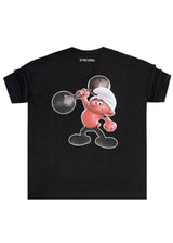 Ανδρική κοντομάνικη μπλούζα Tony couper - T25/10 - Black Gym oversized