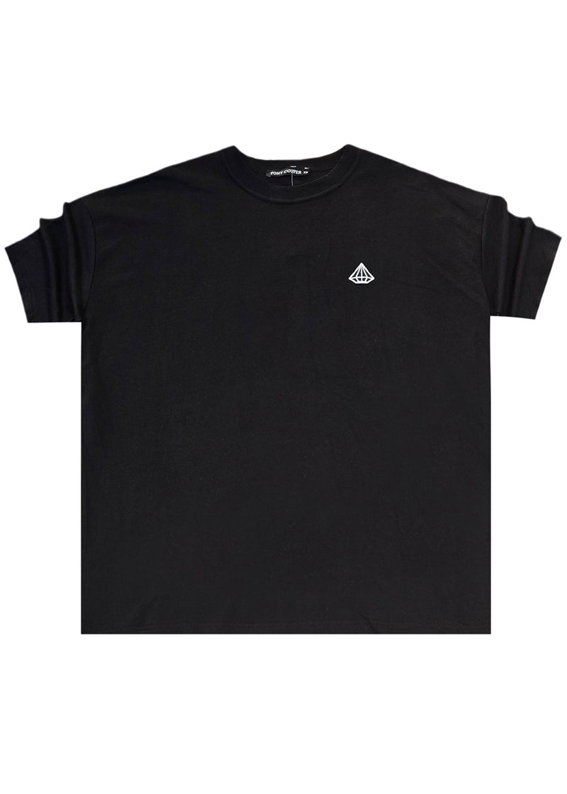 Ανδρική κοντομάνικη μπλούζα Tony couper - T25/10 - Black Gym oversized