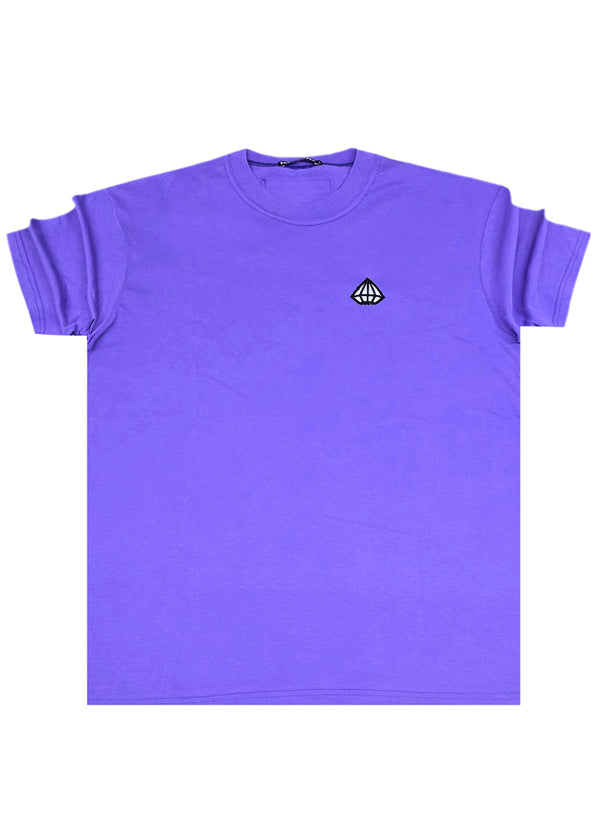 Ανδρική κοντομάνικη μπλούζα Tony Couper - T25/12 - purple diamond regular fit μωβ
