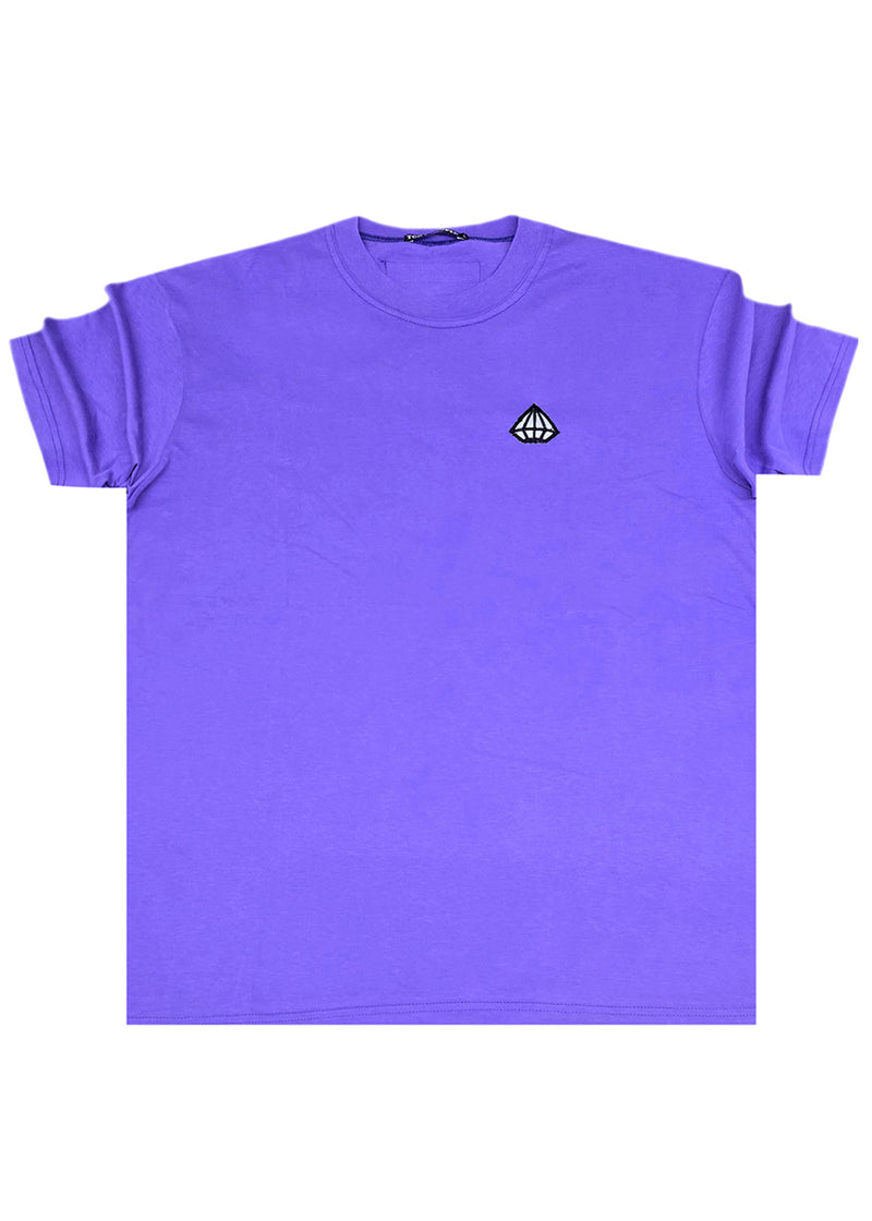 Ανδρική κοντομάνικη μπλούζα Tony Couper - T25/12 - purple diamond regular fit μωβ