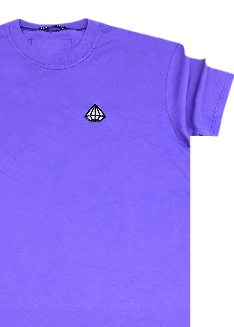 Ανδρική κοντομάνικη μπλούζα Tony Couper - T25/12 - purple diamond regular fit μωβ