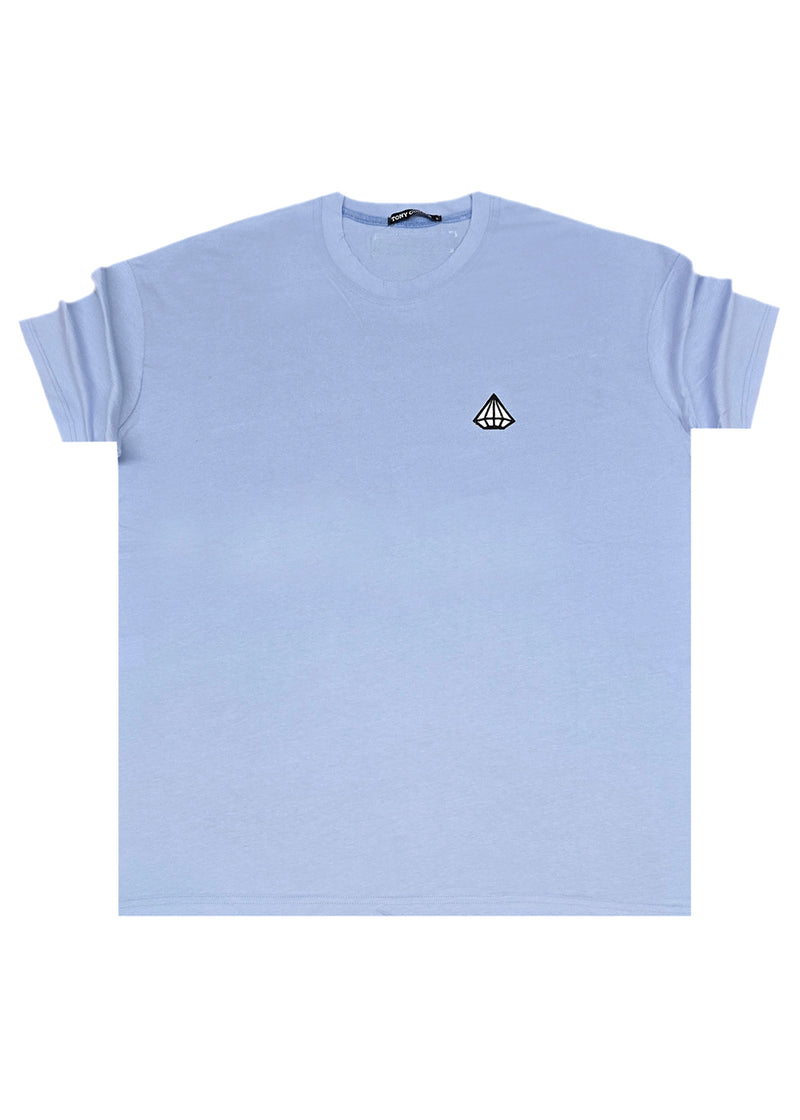 Ανδρική κοντομάνικη μπλούζα Tony Couper - T25/12 - ciel diamond regular fit γαλάζιο