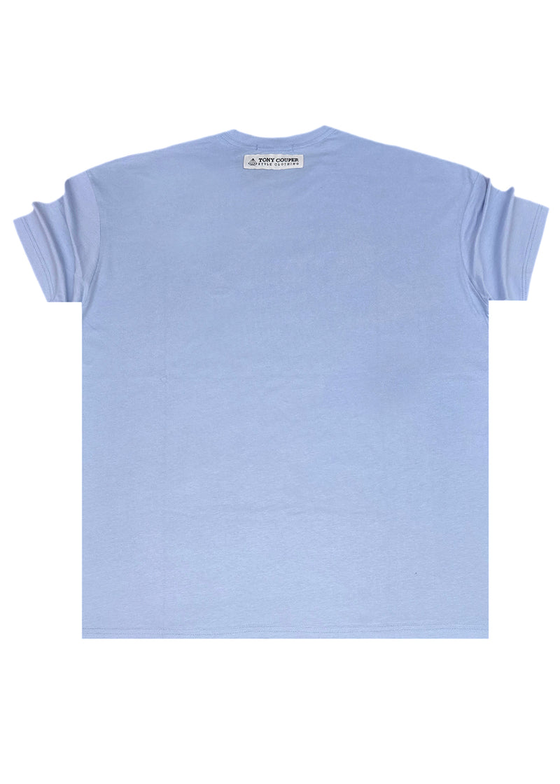 Ανδρική κοντομάνικη μπλούζα Tony Couper - T25/12 - ciel diamond regular fit γαλάζιο