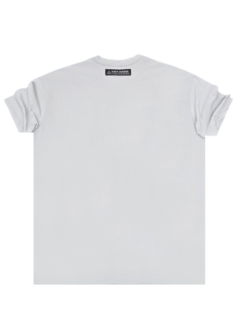 Ανδρική κοντομάνικη μπλούζα - Tony Couper - T25/18 - ice diamond logo loose fit t-shirt ανοιχτό γκρι