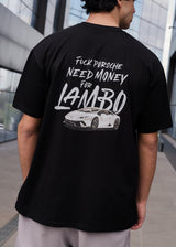 Tony couper Ανδρική κοντομάνικη μπλούζα μαύρη oversized t-shirt Black Lambo T26/11-black