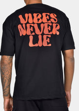 TWO BROTHERS Ανδρική κοντομάνικη μπλούζα μαύρη Vibes Nener Lie ovesized  BT-26550-black