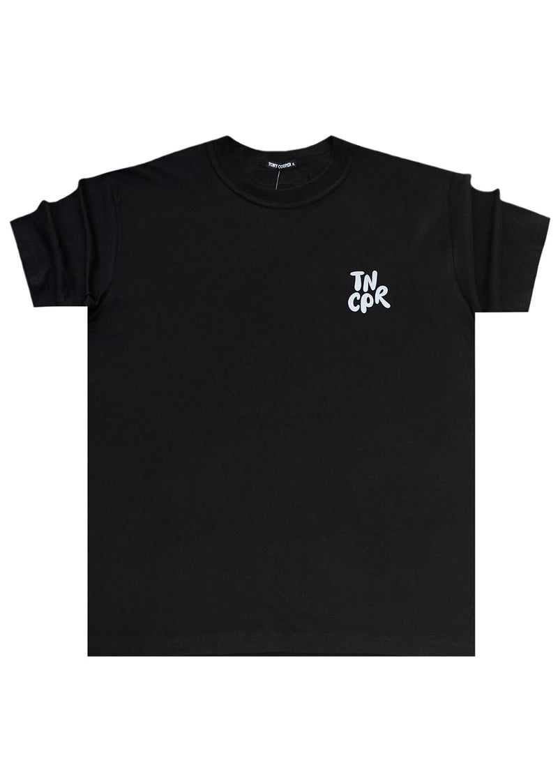Ανδρική κοντομάνικη μπλούζα Tony couper - TC25/1- Black TNC Loose fit