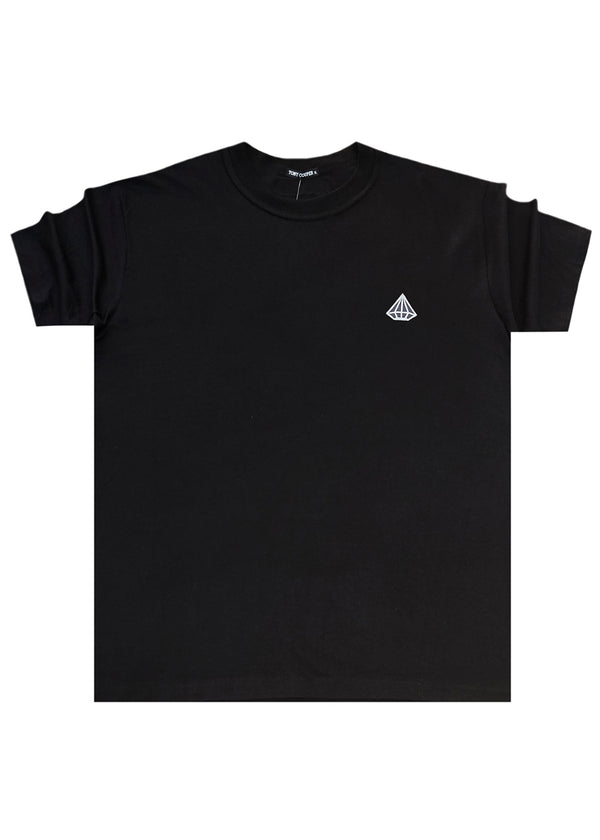 Ανδρική κοντομάνικη μπλούζα Tony couper - TC25/18- Black DI Loose fit