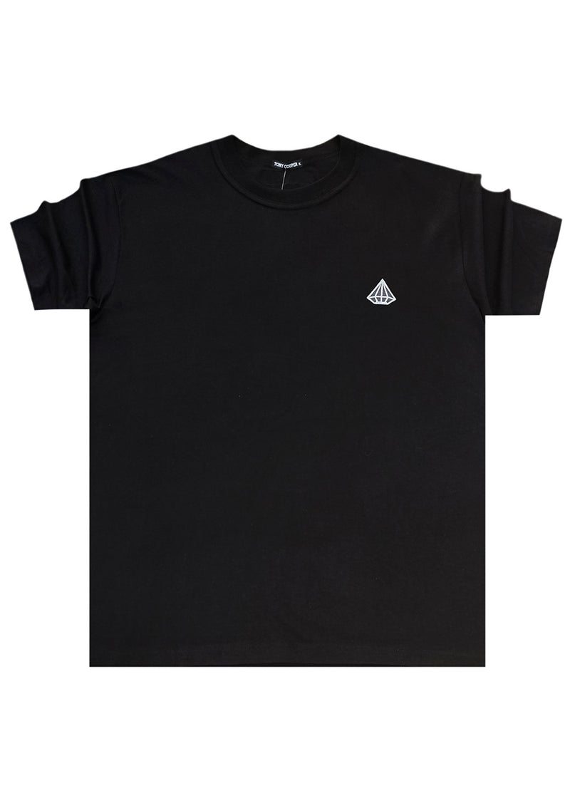 Ανδρική κοντομάνικη μπλούζα Tony couper - TC25/18- Black DI Loose fit