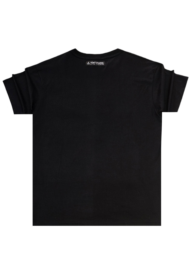 Ανδρική κοντομάνικη μπλούζα Tony couper - TC25/1- Black TNC Loose fit