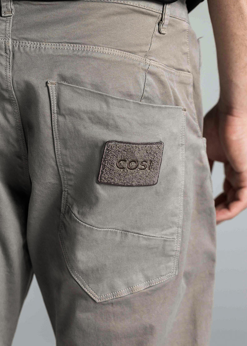 Ανδρικό παντελόνι με λάστιχο Cosi Jeans - 66-TIAGO 60 - elasticated pants regular fit χακί