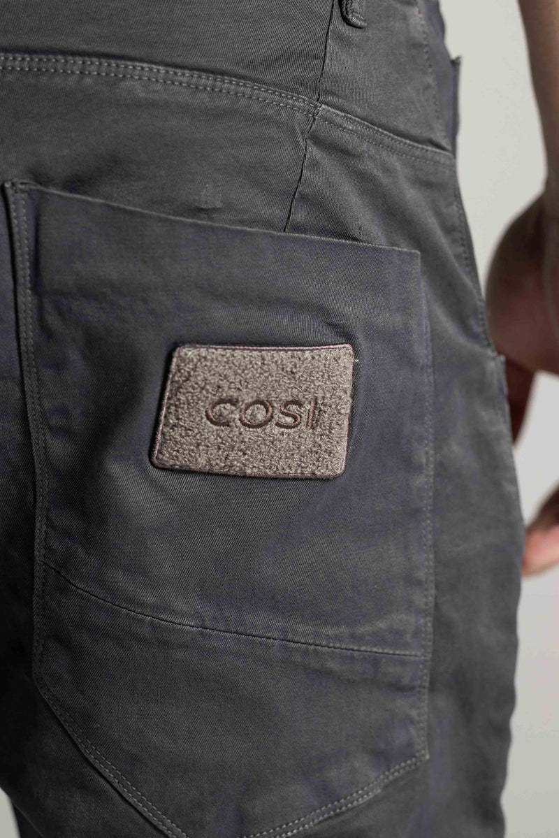 Ανδρικό παντελόνι με λάστιχο Cosi Jeans - 66-TIAGO 60 - elasticated pants regular fit σκούρο γκρι