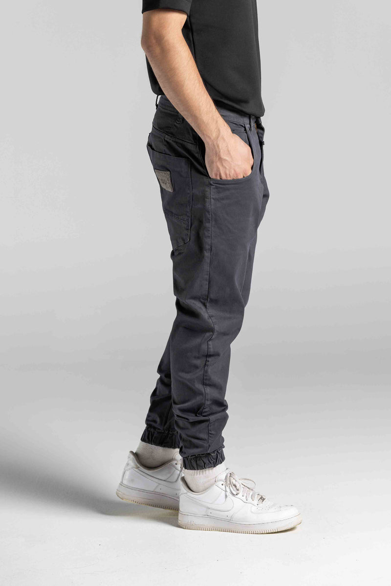 Ανδρικό παντελόνι με λάστιχο Cosi Jeans - 66-TIAGO 60 - elasticated pants regular fit σκούρο γκρι