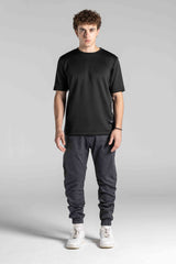 Ανδρικό παντελόνι με λάστιχο Cosi Jeans - 66-TIAGO 60 - elasticated pants regular fit σκούρο γκρι