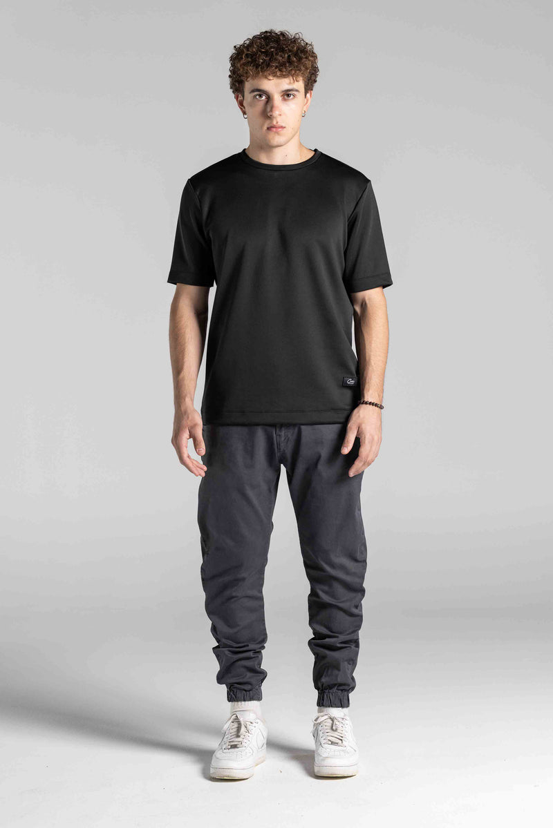 Ανδρικό παντελόνι με λάστιχο Cosi Jeans - 66-TIAGO 60 - elasticated pants regular fit σκούρο γκρι