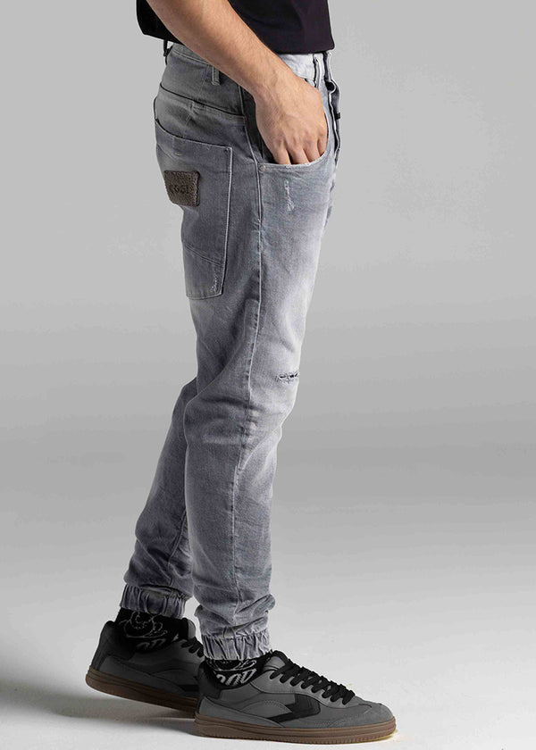 Ανδρικό τζιν παντελόνι  Cosi Jeans - 66-TIAGO 8 - jeans regular fit elasticated γκρι ανοιχτό