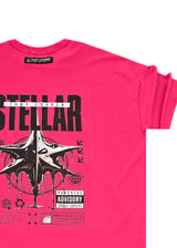 Ανδρική κοντομάνικη μπλούζα Tony couper - TO25/13 - stellar oversized t-shirt  fuchsia