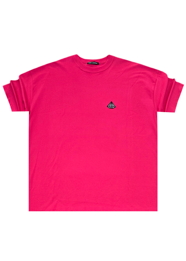 Ανδρική κοντομάνικη μπλούζα Tony couper - TO25/13 - stellar oversized t-shirt  fuchsia