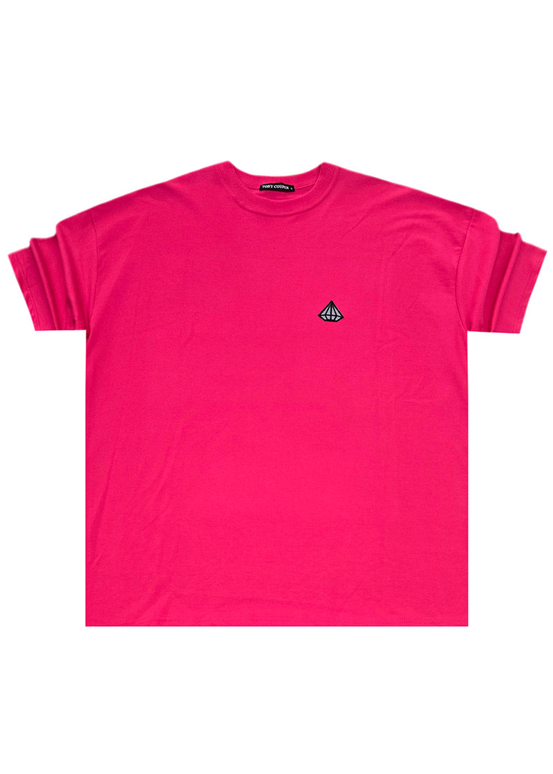 Ανδρική κοντομάνικη μπλούζα Tony couper - TO25/13 - stellar oversized t-shirt  fuchsia