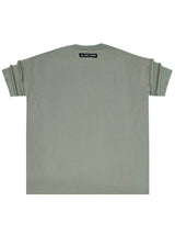 Ανδρική κοντομάνικη μπλούζα Tony couper - TO25/14 - olive line oversized t-shirt χακί