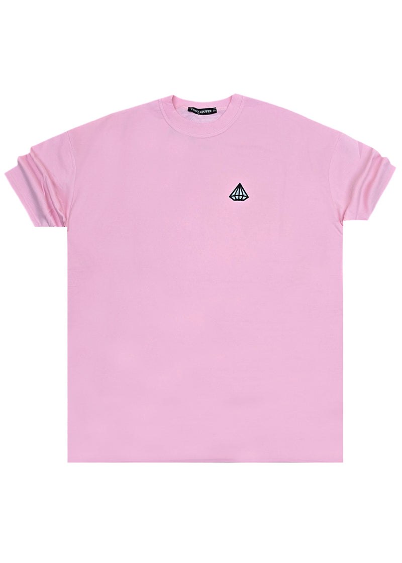 Ανδρική κοντομάνικη μπλούζα Tony couper - TO25/19 - diamond oversized t-shirt ροζ