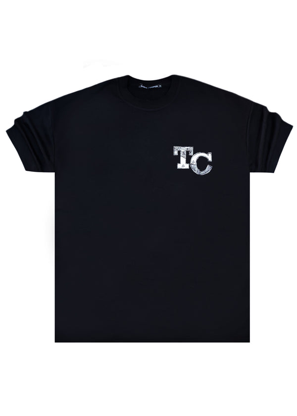 Ανδρική κοντομάνικη μπλούζα Tony couper - TO25/7 - black TC half NEON t-shirt μαύρο