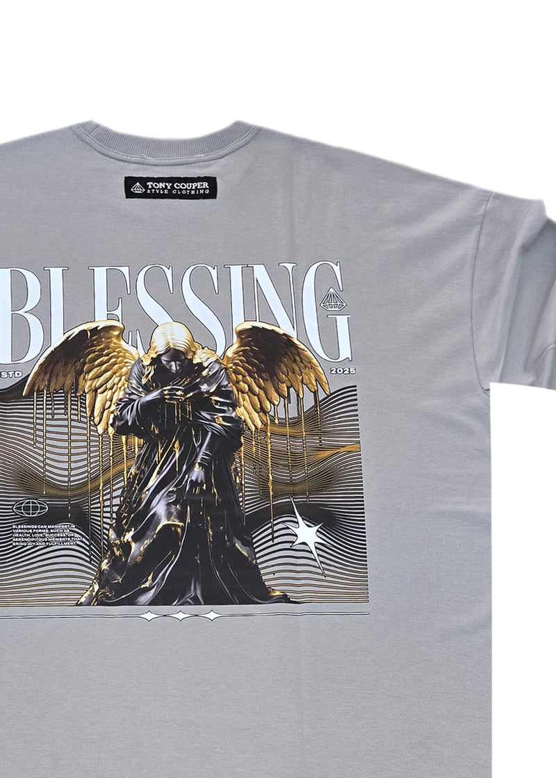Ανδρική κοντομάνικη μπλούζα Tony couper - TO25/16 - oversized style Grey Angel t-shirt grey