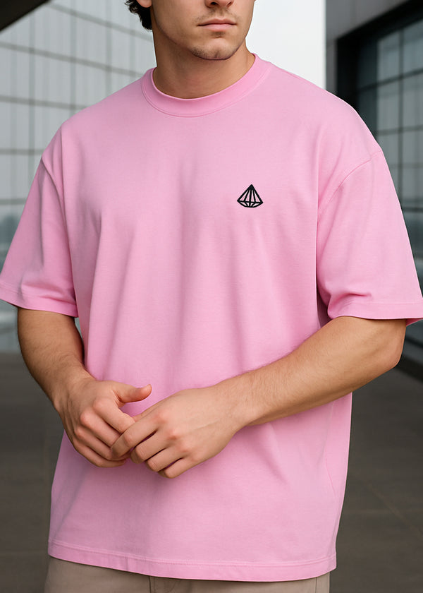 Ανδρική κοντομάνικη μπλούζα Tony couper - TO25/19 - diamond oversized t-shirt ροζ