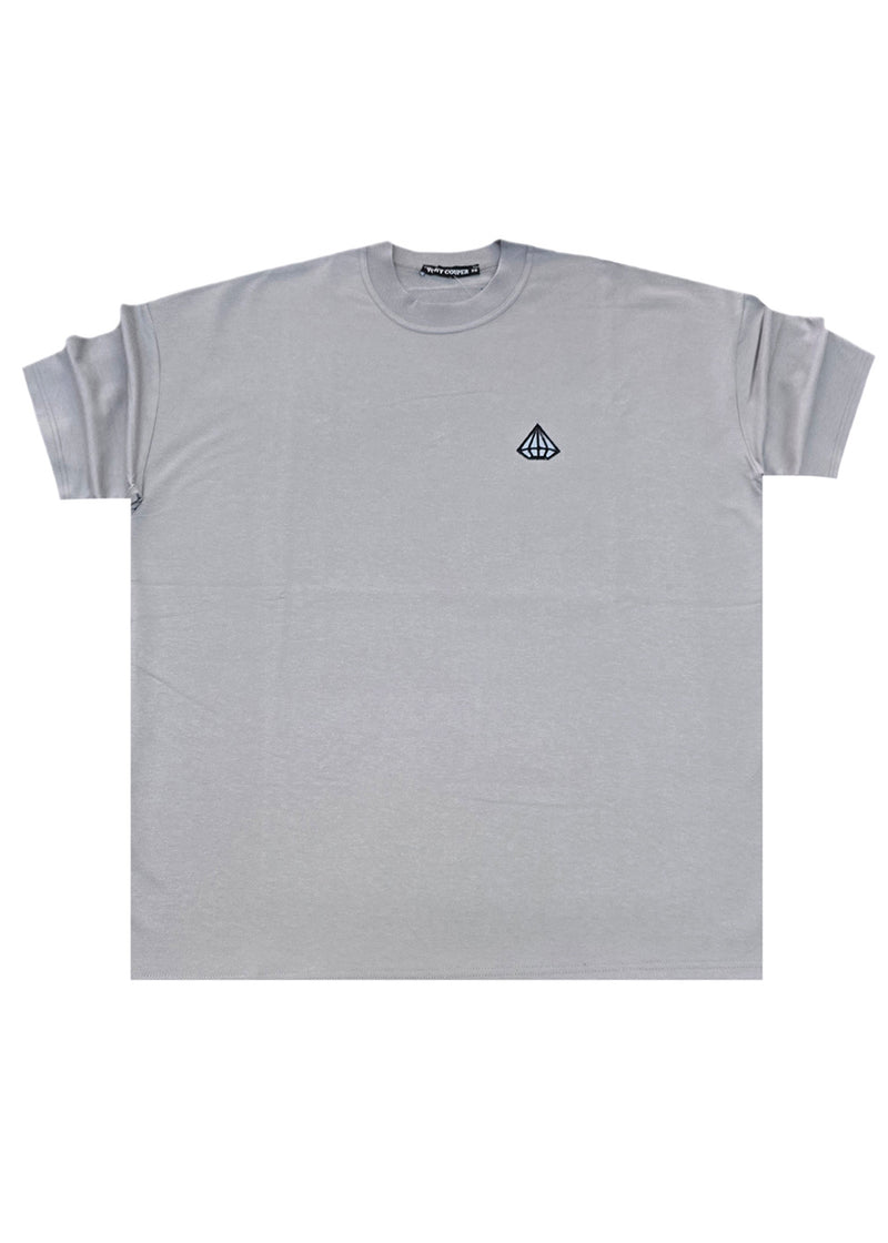 Ανδρική κοντομάνικη μπλούζα Tony couper - TO25/1 - oversized style no brands t-shirt grey