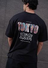 TONY COUPER Ανδρική κοντομάνικη μπλούζα μαύρη Tokyo TO26/7-black