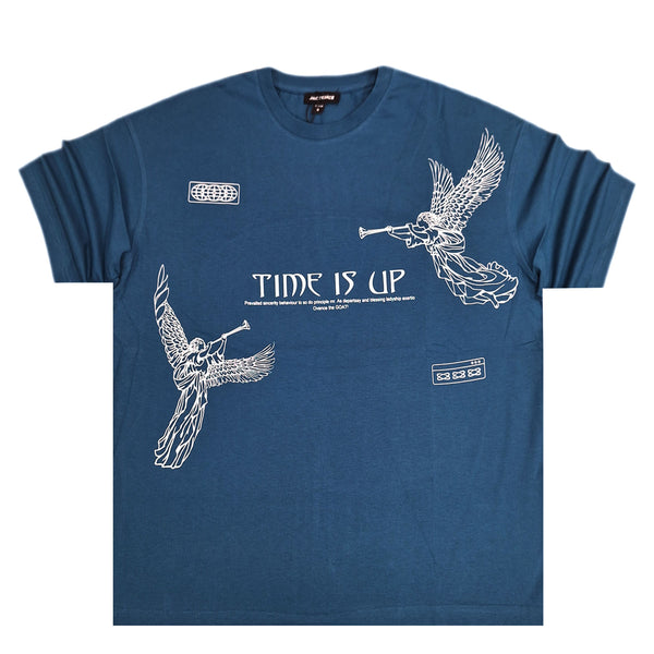 Jcyj - TRM0109 - time is up oversized tee - petrol