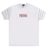 Ανδρική κοντομάνικη μπλούζα Jcyj - TRM0111 - paranoia logo oversized fit λευκό