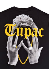 Ανδρική κοντομάνικη μπλούζα Jcyj - TRM0135 - tupac oversized fit μαύρο