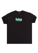 Ανδρική κοντομάνικη μπλούζα Jcyj - TRM0142 - pop oversized logo μαύρο