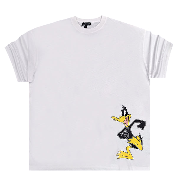 Ανδρική κοντομάνικη μπλούζα Jcyj - TRM0145 - what the duck oversized tee λευκό