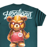 Ανδρική κοντομάνικη μπλούζα Jcyj - TRM0150 - hooligan logo oversized fit tee πράσινο