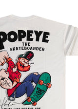 Ανδρική κοντομάνικη μπλούζα Jcyj - TRM105 - oversize fit λευκό