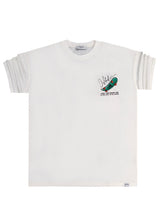 Ανδρική κοντομάνικη μπλούζα Jcyj - TRM105 - oversize fit λευκό