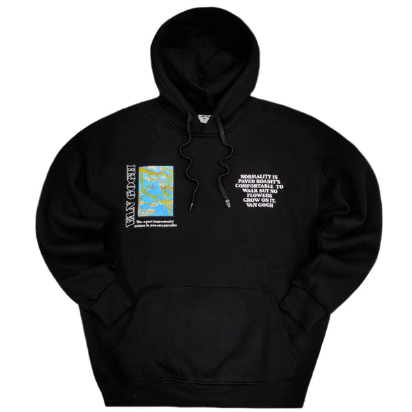 Jcyj - TRM1170 - Van Gogh oversized hoodie - black
