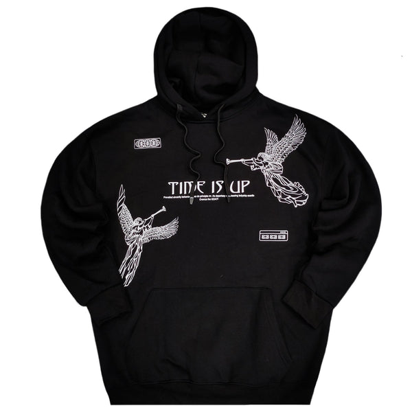 Jcyj - TRM1181 - time is up oversized hoodie - black