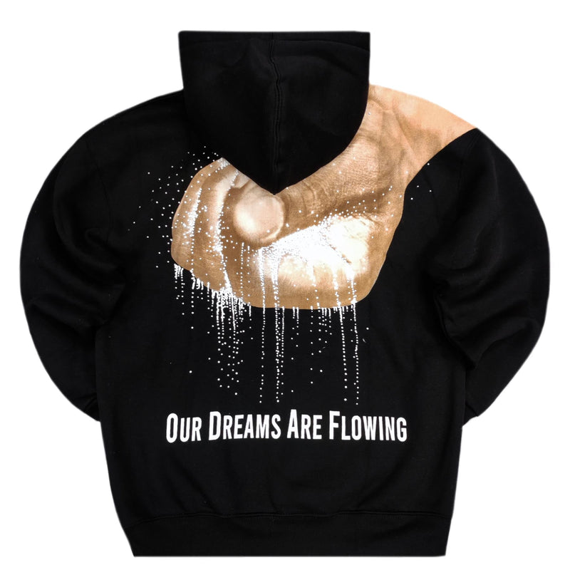 Jcyj - TRM1184-W - flowing dreams oversized hoodie - black