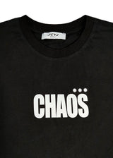 Ανδρική κοντομάνικη μπλούζα Jcyj - TRM151 - chaos logo oversize fit tee μαύρο