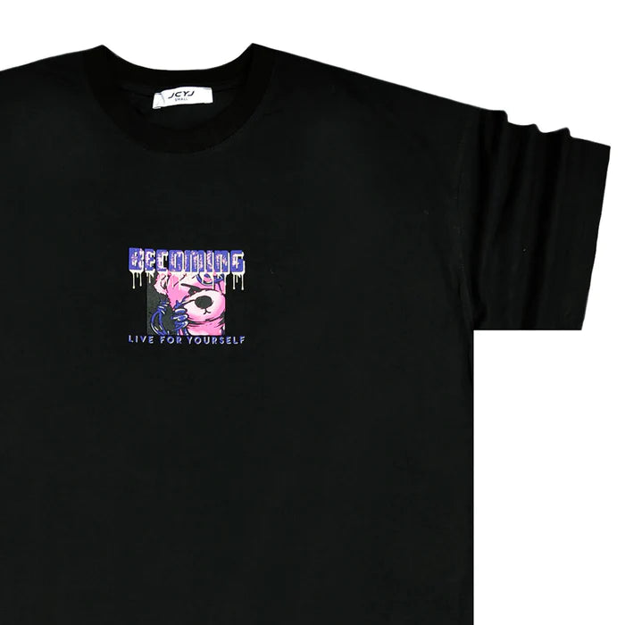 Jcyj - TRM175 - becoming bear oversize tee - black