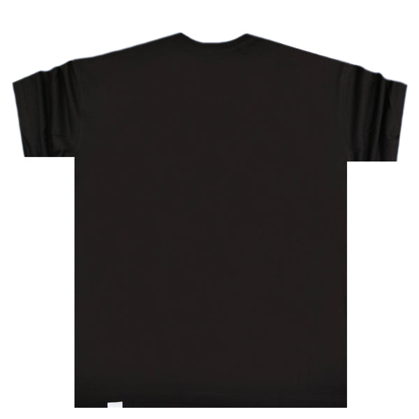 Ανδρική κοντομάνικη μπλούζα Jcyj - TRM583 - dollar logo oversized fit μαύρο