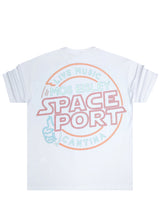 Κοντομάνικη μπλούζα Jcyj - TRM724 - space port NEON oversize tee - GLOW IN THE DARK λευκό