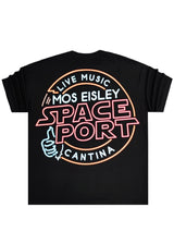 Κοντομάνικη μπλούζα Jcyj - TRM724 - space port NEON oversize tee - GLOW IN THE DARK μαύρο