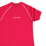 Tony couper - TT20/33 - white stripes tee - red