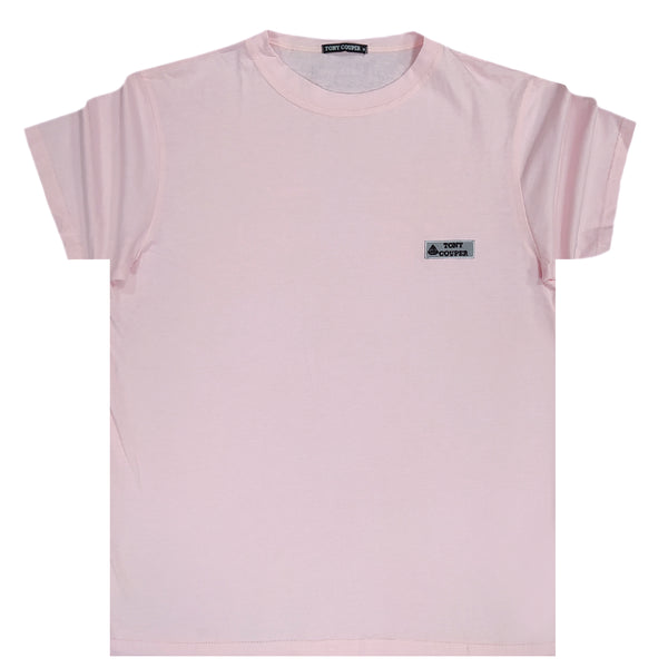 Tony couper - TT22/15 - grey patch tee - pink