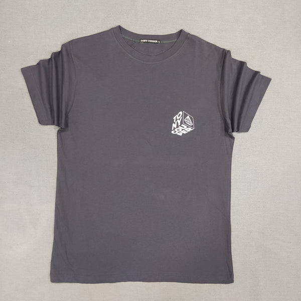 Tony couper - TT22/46 - cube logo tee - dark grey